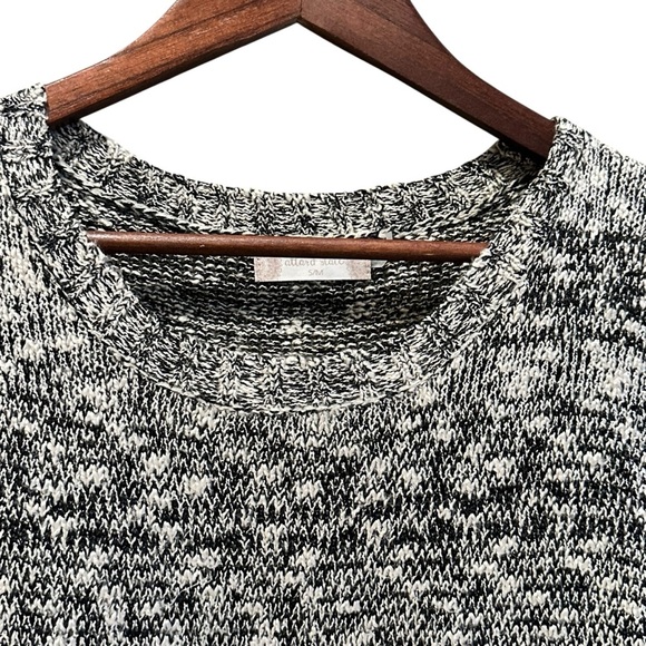 Altar’d State Knit Sweater With Lace Hem Women’s Size S/M Black And Cream - Picture 4 of 9